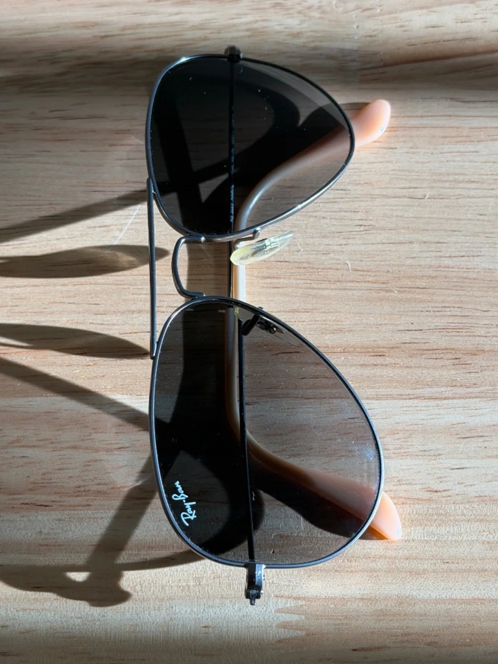 Ray-Ban Silver Frame Gradient Gray Lens Aviator Sunglasses